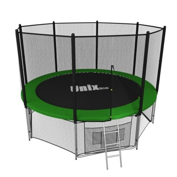 Батут каркасный, с защитной сеткой, UNIX line Classic 8 ft (outside ...