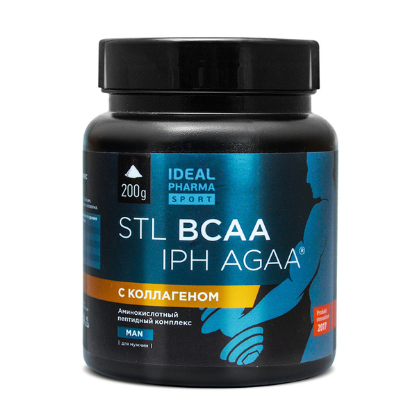 BCAA порошок с коллагеном, 200 г /BCAA + пептиды / БЦАА Коллаген ...