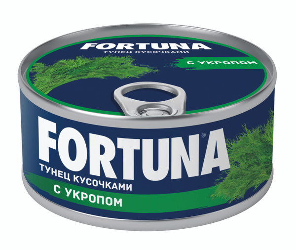 Тунец Fortuna кусочками с укропом, 185 г - купить с доставкой по ...