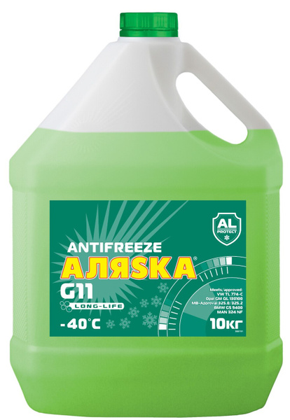 Антифриз АЛЯSКА Long Life G11 зеленый, Готовый раствор купить по ...