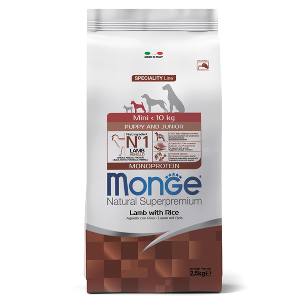 Корм сухой Monge Dog Speciality Mini, для щенков мелких пород, с ...