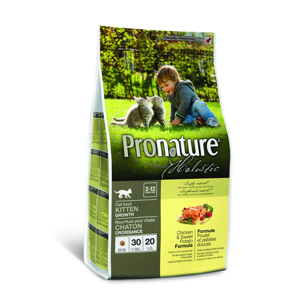 Сухой корм для котят Pronature Holistic Kitten Growth (с курицей и ...