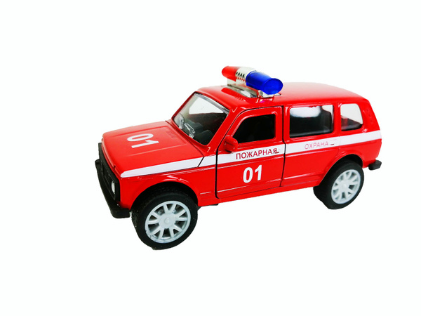 Модель автомобиля НИВА "Пожарная охрана" с сиреной 11 см - купить с ...
