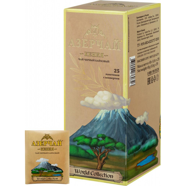 Чай в пакетиках черный Азерчай World collection Кения, 25 шт - купить с ...