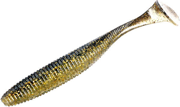 Leurre Souple Jackall Rhythm Wave 2.8'' – Gold & Black Shad – 8 Pièces