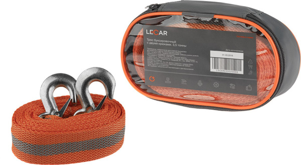 Трос буксировочный  3,5т. 5м. LECAR (с карабином)