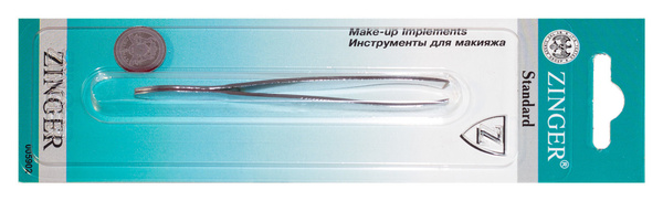 ZINGER Пинцет скошенный для бровей TA-09 slant - купить с доставкой по ...