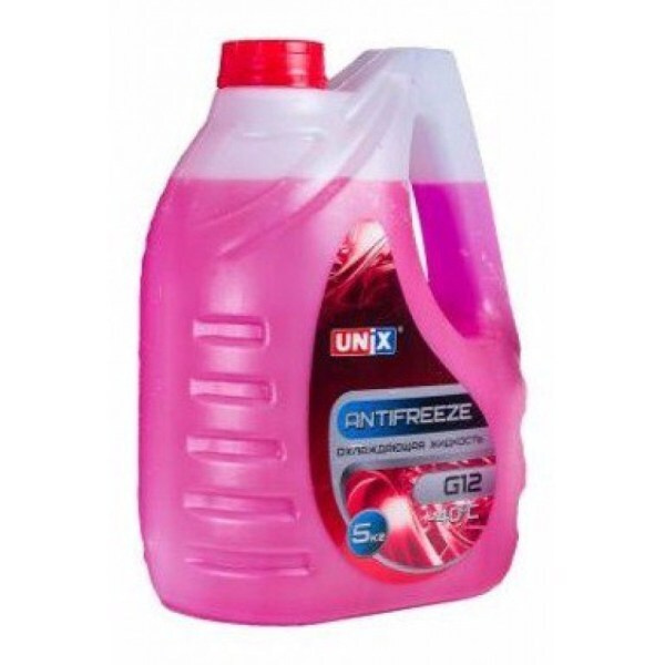 Антифриз Unix "UNIX" G-12 (5 кг) красный купить по выгодной цене в ...
