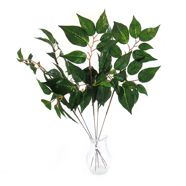 Купить Листья вишни искусственные, ветка 48 см, набор 5 веток по ...