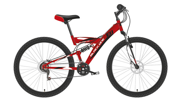 Велосипед Black One Flash FS 26 красный/черный/белый 16" - купить по ...
