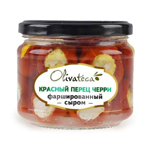 Красный перец Черри фаршированный сыром OLIVATECA 290 г / Овощные ...