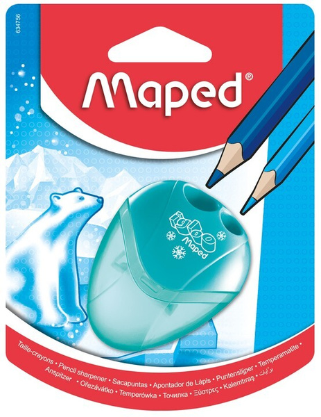 Точилка MAPED I-GLOO 2 отверстия, прозрачный контейнер - купить с ...