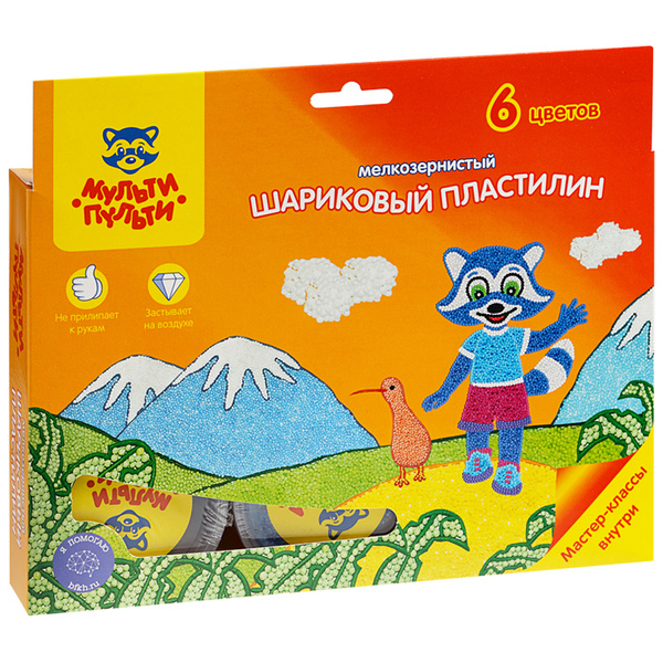 Пластилин Мульти-Пульти Енот в Новой Зеландии, мелкозернистый, MF_10688 ...