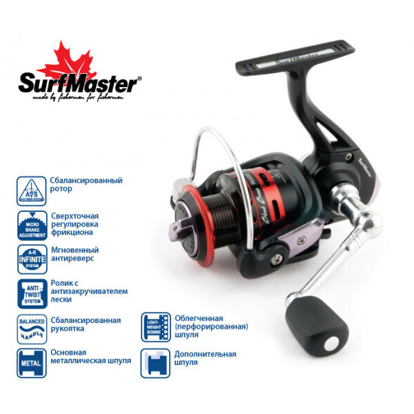 Катушка Surf Master Black Bass FB, Безынерционная, 3500, Передний ...