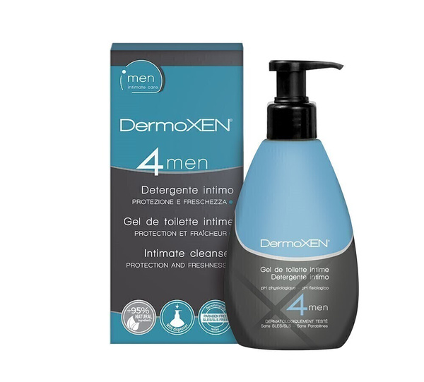 Гель интимной гигиены для мужчин DermoXEN 4 men (Италия), 125 ml, pH 4. ...