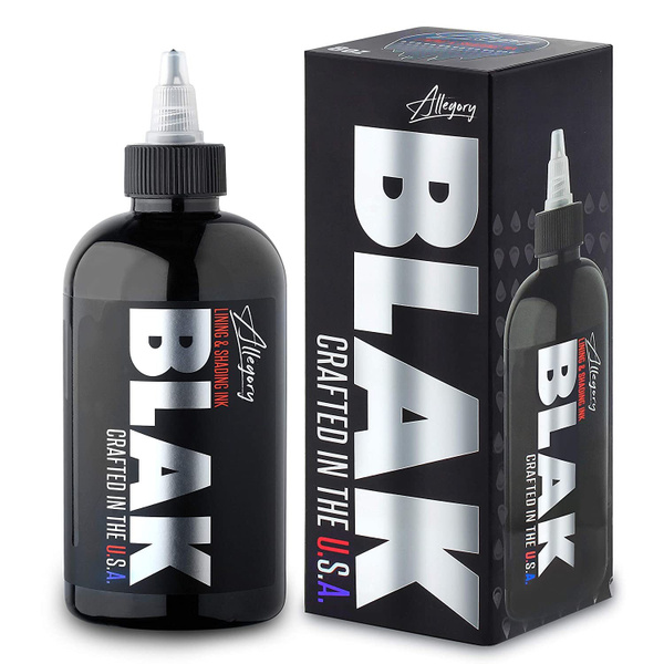 Allegory BLAK, black, Черная краска для татуировки, пигмент black Ink 8 ...