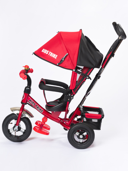 Велосипед детский трехколесный KIDS TRIKE A12 12"/10" красный с ручкой ...