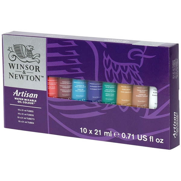 Краски масляные Winsor&Newton водорастворимые, "Artisan", 10 цветов, 21 ...