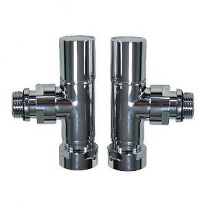 Кран для полотенцесушителя угловой хромированный 3/4" - 1/2" (гайка ...