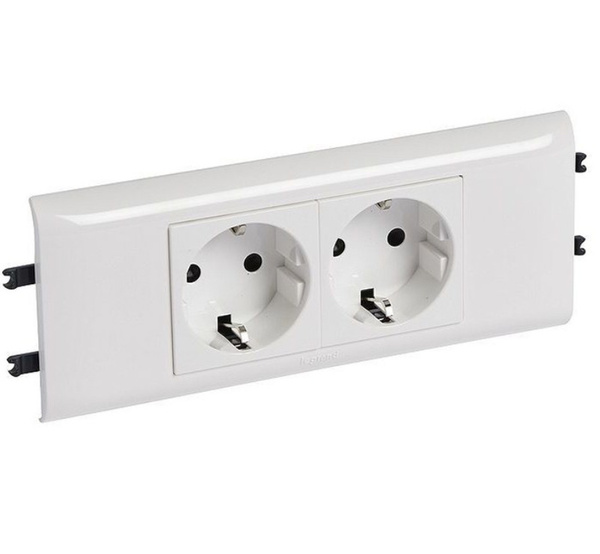 Модуль розетки 2х2К+З, 2М, немецкий стандарт (Schuko), безвинтовые ...