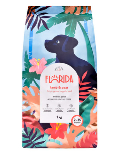 FLORIDA (Флорида) Сухой корм для щенков крупных пород с ягненком и ...