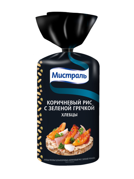 Хлебцы МИСТРАЛЬ Коричневый рис с зеленой гречкой, 100г - купить с ...