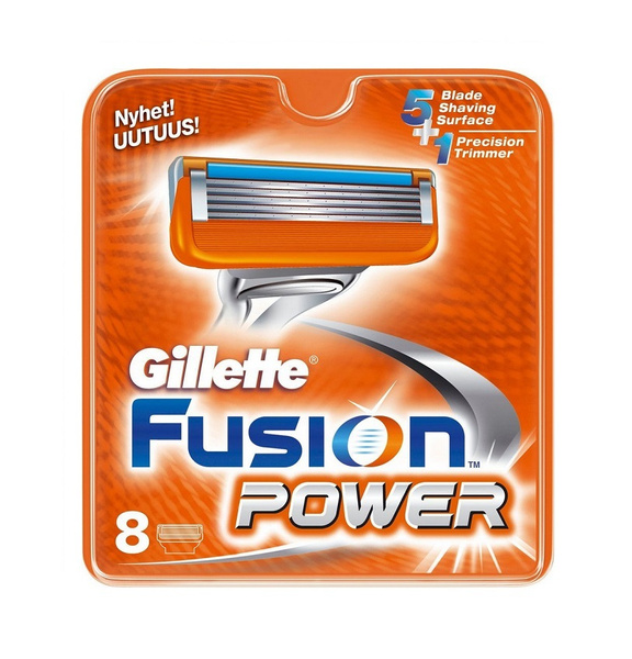 Сменные Кассеты Gillette Fusion Power, Для Мужской Бритвы, 8 шт, с 5 ...