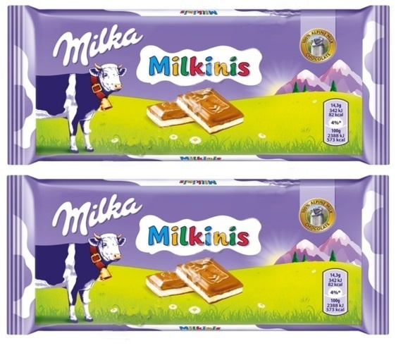 Шоколадная плитка Milka Milkinis / Милка Милкинис 2 шт. 100 г ...