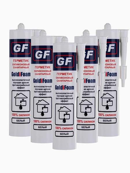 Силиконовый Герметик GoldiFoam, Для сантехники, белый - купить по ...