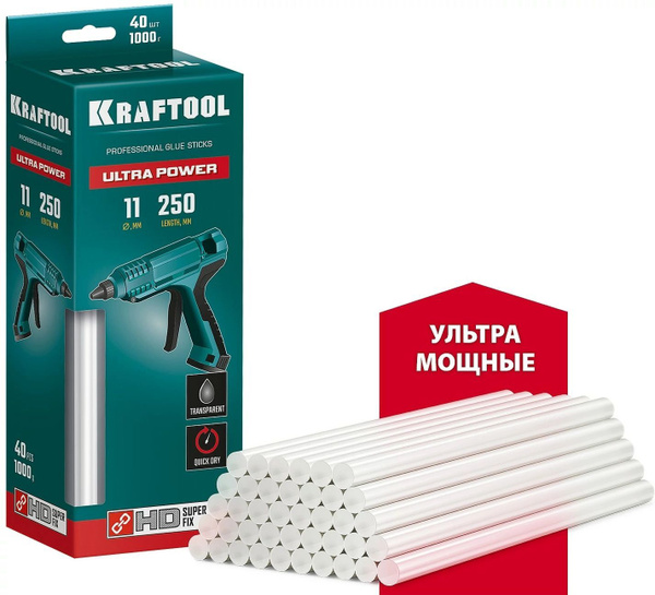 Стержни для клеевого пистолета ультрамощные 11x250 мм 40 шт Kraftool ...