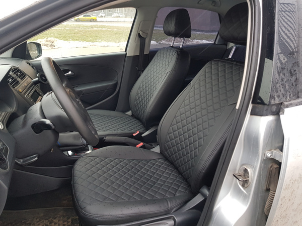 Авточехлы на сиденья Фольксваген Поло седан с 2010 до 2020г, задняя ...