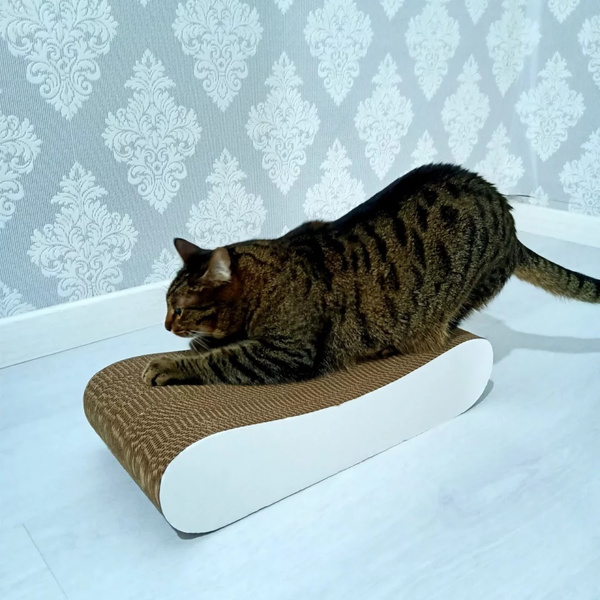 Когтеточка (лежанка) картонная для кошки/кота/котенка большая 48х21х11 ...