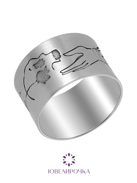 Кольцо из серебра 925 пробы, без вставок, to be,or not be, широкое ...