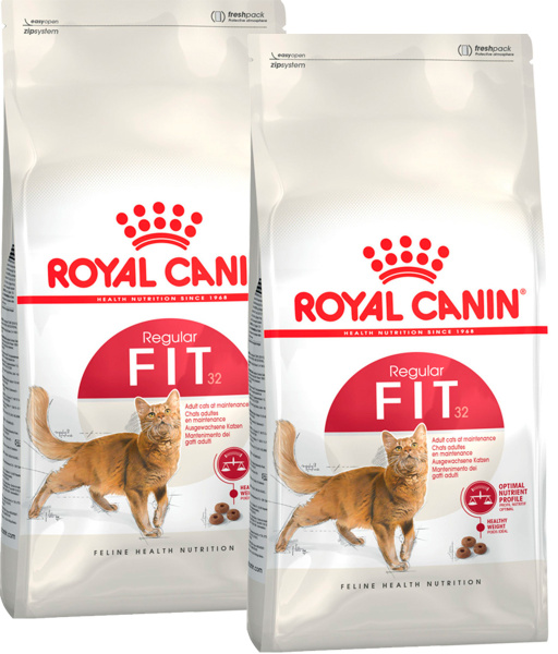 ROYAL CANIN FIT 32 для активных взрослых кошек (4 + 4 кг) - купить с ...