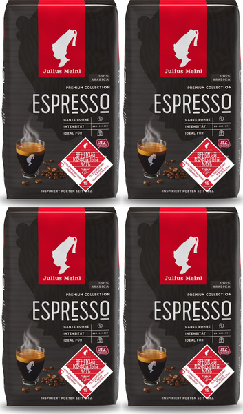 Кофе Julius Meinl Гранд эспрессо зерновой 500 г, комплект: 4 упаковки ...