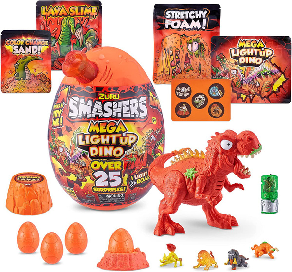 Игрушка Zuru Smashers MEGA Light Up Dino Гигантское Огненное яйцо Ти ...