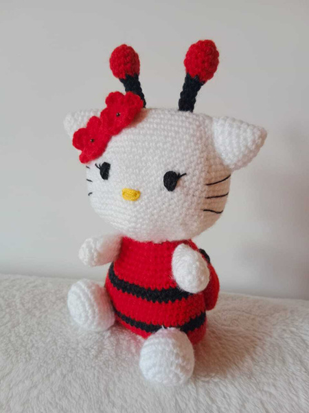 Hello kitty (Хэллоу китти) в костюме божьей коровки, мягкая игрушка ...