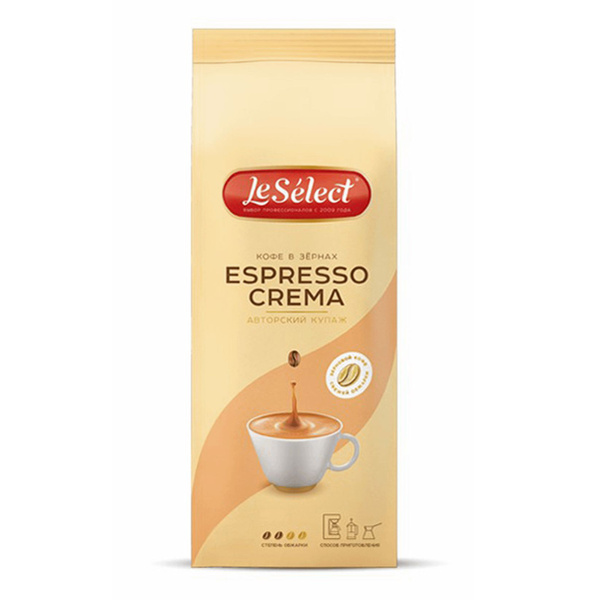 Кофе Le Select Espresso Crema в зернах 1 кг купить на OZON по низкой ...