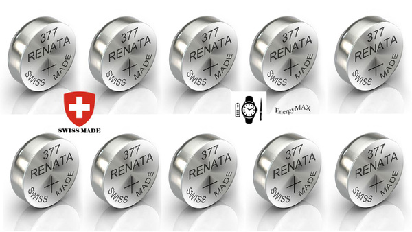 Батарейка для часов Renata 377 (SR626SW) 10шт - купить с доставкой по ...