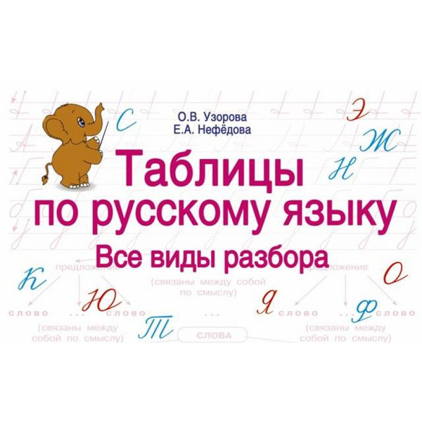 Таблицы по русскому языку узорова нефедова