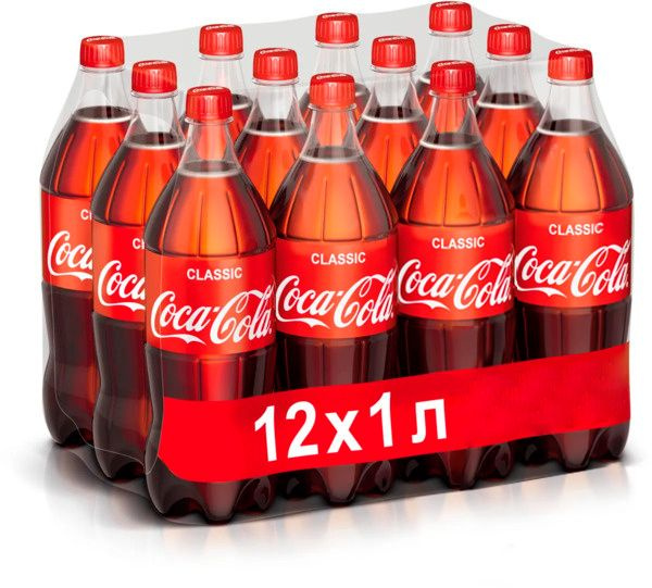 Газированный напиток Coca-Cola (Кока-Кола) 1л х 12шт - купить с ...