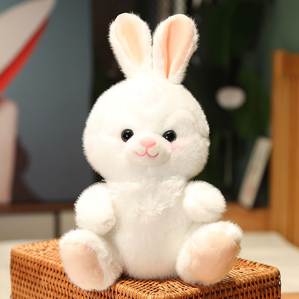 Игрушка мягкая "Кролик" 30 см, мягконабивная игрушка кролик, белый ...