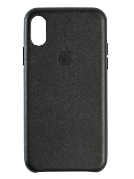 Чехол кожаный для iPhone X/XS / Leather Case for iPhone XS / Черный ...
