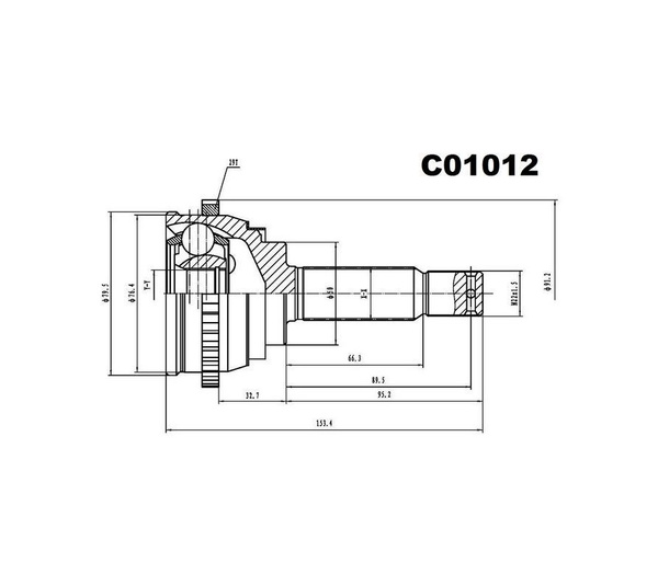 ШРУС HYUNDAI ACCENT X-3/LC/VERNA 1.3-1.6 94-05 нар. +ABS - Sangsin ...