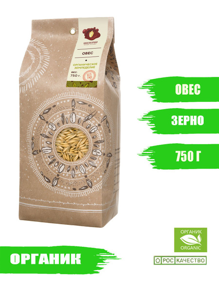 Овес БиоЗерно органический 0,75 кг купить на OZON по низкой цене ...