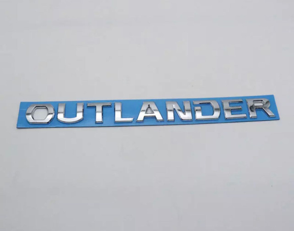 Шильдик / надпись OUTLANDER (Аутлендер) Большие буквы, хром - купить по ...