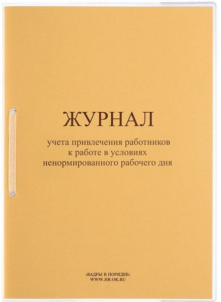 Журнал учета ненормированного рабочего дня - купить с доставкой по ...