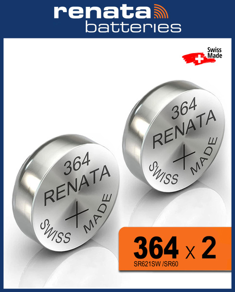 Renata 364 батарейка для часов (SR621SW, LR621), оксид-серебрянный тип ...