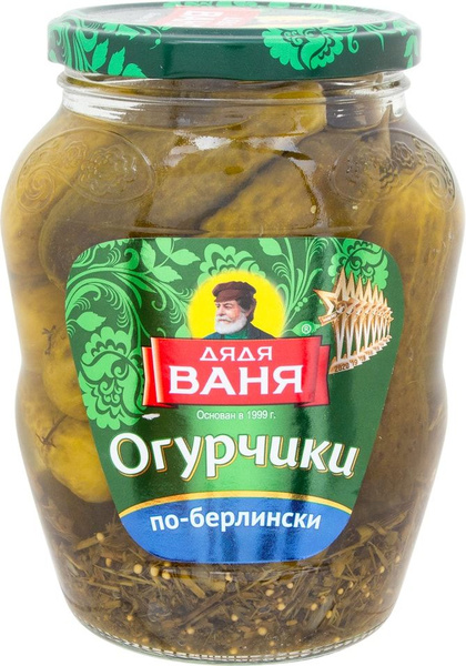 Огурчики Дядя Ваня маринованные 1.8кг Консервное предприятие Русское поле - Алба