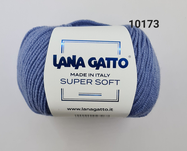 Пряжа Lana Gatto Super Soft (Лана Гатто Супер Софт), цвет- 10173, Сине ...
